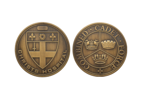 Customized Hospital Coins. Coin Design embossed in Bronze Antique Coin Rounds