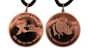 Rhino Medals. Custom Copper Coins with hanger