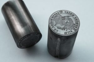 Custom-made coin die from steel